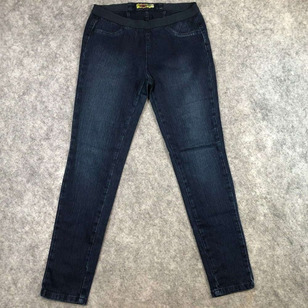 BLANKNYC Jeans 8 29 Pull On Skinny Dark Wash Distressed Comfort Lounge Mid Rise
